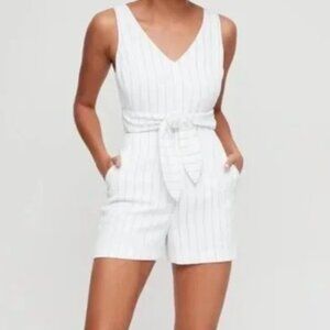 Aritzia Wilfred Stripe Écoulement Romper Size 2